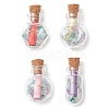 4Pcs Glass Wishing Bottle Decorations PALLOY-JF03100-1