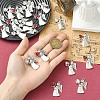 20Pcs 2 Colors Antique Silver Alloy Rhinestone Pendants FIND-YW0013-14-4