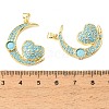 Brass Micro Pave Sky Blue Cubic Zirconia Pendants CU-CBA6938-04G-04-3