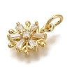 Rack Plating Brass Micro Pave Cubic Zirconia Charms KK-I720-37G-2