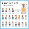 Natural & Synthetic Gemstone Chip Beads Glass Bottles G-KS0001-02-4