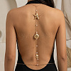 Ocean Alloy & Iron Starfish Shell Shape Back Chain Necklaces for Backless Dress with Imitation Pearl WG9F3AC-01-2