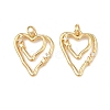 Brass Micro Pave Clear Cubic Zirconia Pendants KK-G544-05G-03-1