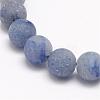 Dyed & Heated Natural Blue Aventurine Round Beads Strands G-O151-03-4mm-1