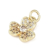 Rack Plating Brass Micro Pave Cubic Zirconia Pendants KK-H509-23G-01-2