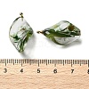 Inner Dried Flower Transparent Resin Pendants RESI-A043-02B-3