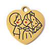 Wedding 304 Stainless Steel with Black Enamel Charms SA-OY001-76G-1