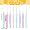 8Pcs 8 Colors Plastic Crochet Hooks AJEW-UN0002-35-3
