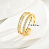 Floral Double-layer Zirconia Ring for Women Party Gift LB8033-2-1