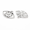 Tibetan Style Alloy Pendant Enamel & Rhinestone Settings TIBEP-N010-002AS-RS-2