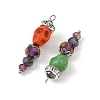 Dyed Synthetic Turquoise and Glass Beaded Pendants PALLOY-TA00448-2