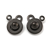 Ion Plating(IP) 201 Stainless Steel Snap Clasps STAS-F139-082B-2