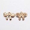 Light Gold Plated Alloy Enamel Bowknot Charms LS-ENAM-J546-02KCG-1