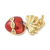 Brass Micro Pave Cubic Zirconia Pendants KK-K298-49G-2