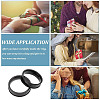 4Pcs 4 Styles Stainless Steel Grooved Finger Ring Settings STAS-LP0001-43EB-04-4
