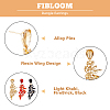 3 Pairs 3 Colors Resin Wing Dangle Stud Earrings EJEW-FI0002-17-3
