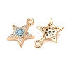 Brass Micro Pave Light Sky Blue Cubic Zirconia Pendants CU-CBAEC99-20G-2