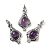 Natural Amethyst Pendants G-C096-03P-09-1