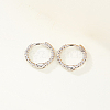 Anti-Tarnish Rhodium Plated 925 Sterling Silver Hoop Earrings EC3534-3-1