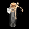 5Pcs Paw Print Glass Bottles AJEW-FG00021-2