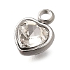 304 Stainless Steel with Rhinestone Pendants STAS-Q346-01P-10-3