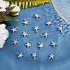 400Pcs Plating ABS Plastic Pendants KY-FH0001-16-4