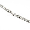 Fashionable Matte 304 Stainless Steel Figaro Chain Necklaces for Men STAS-A028-N017MP-3