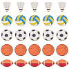 25Pcs 5 Styles Sport Enamel Broochs JEWB-FH0002-70-1