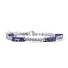Bohemian Dyed Synthetic Imperial Jasper Cuboid and Glass Beaded Bracelets with 304 Stainless Steel End Chains PX2979-2-1