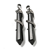 Natural Obsidian Pointed Big Pendants G-F766-07AS-08-1