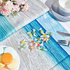 2Pcs 2 Style Gradient Summer Ocean Beach Burlap Table Runner AJEW-DR0001-17-4