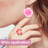 Handmade Polymer Clay 3D Flower Plumeria Beads CLAY-ME0001-08-5