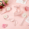 3Rolls 3 Styles Polyester Stripe Ribbon OCOR-ME0001-94-4
