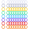 80Pcs 8 Colors Plastic Loose Leaf Book Binder Hinged Rings FIND-SP0004-81-1