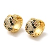 Rack Plating Brass Micro Pave Clear Cubic Zirconia Hoop Earrings EJEW-B062-27G-1