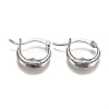 Brass Hoop Earrings EJEW-I255-01P-1