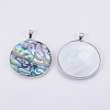 Abalone Shell/Paua Shell Pendants SSHEL-L008-23P-2