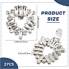 Gorgecraft 1 Pair Alloy Crystal Rhinestone Shoe Buckle Clips FIND-GF0005-99-2