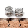 Rack Plating Brass Micro Pave Cubic Zirconia Beads KK-H451-03P-2