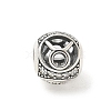 Brass Clear Cubic Zirconia European Beads FIND-M049-01AS-07-1