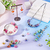 30Pcs Printed Transparent Resin European Beads RESI-TADJ0001-03H-5
