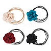 4Pcs 4 Colors Cloth Flower Collar Choker Necklace for Women Bride Wedding Party AJEW-TA0001-26-8