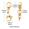 3Pcs 3 Colors 304 Stainless Steel Double Lobster Claw Clasps STAS-YW0001-52B-3