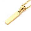 Ion Plating(IP) Initial Letter 304 Stainless Steel Pendant Necklaces NJEW-M199-01G-I-2