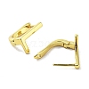 Brass Letter Stud Earrings for Women EJEW-A038-01L-G-2