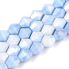 Anti-Tarnish Electroplate Glass Beads Strands GLAA-T025-8mm-12C-1