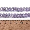 Electroplate Transparent Crackle Glass Beads Strands EGLA-Q135-01A-B07-4