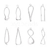 8Pcs 4 Styles Brass Ice Pick Pinch Bails KK-TA0002-48-1