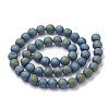 Electroplate Natural Druzy Geode Weathered Agate Beads Strands G-S284-10mm-03-2