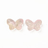 Two Tone Transparent Spray Painted Glass Beads GLAA-Q092-04-C02-2